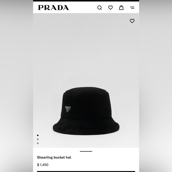Prada Shearling Bucket Hat-NWT - Picture 9 of 9